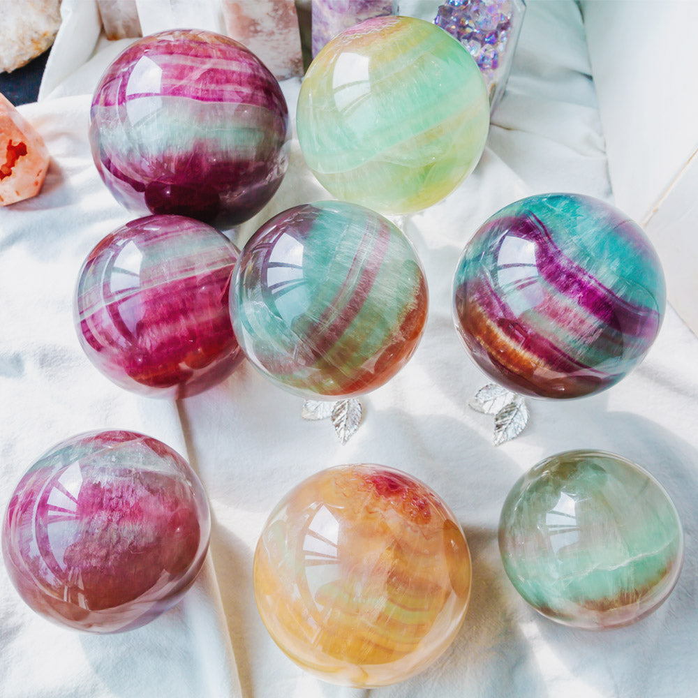 Rainbow Fluorite Sphere