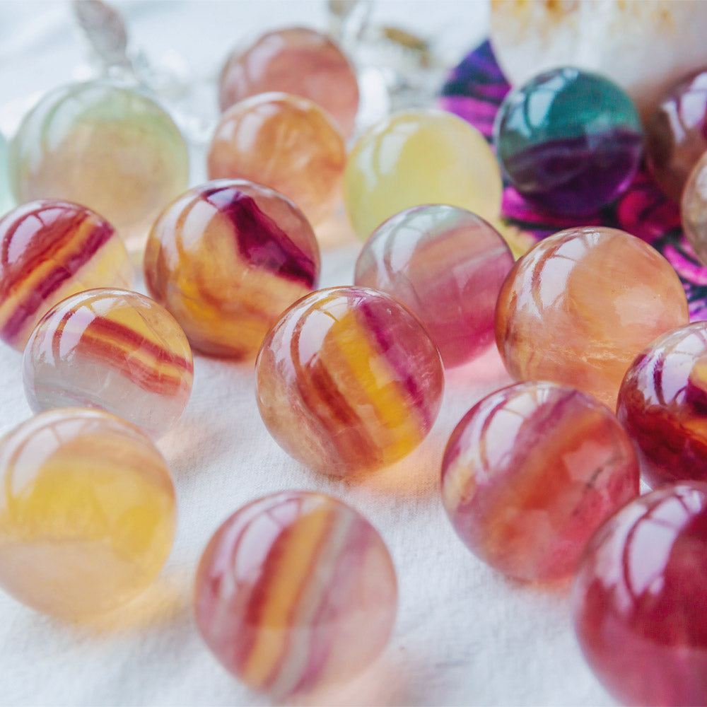 Jelly Drops Fluorite Ball