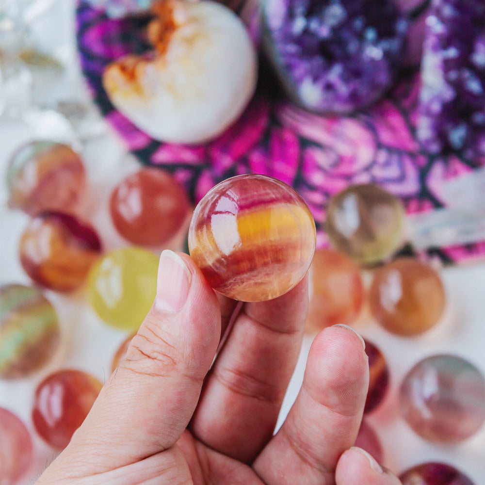 Jelly Drops Fluorite Ball