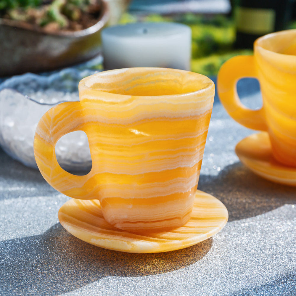 Orange Calcite Cup