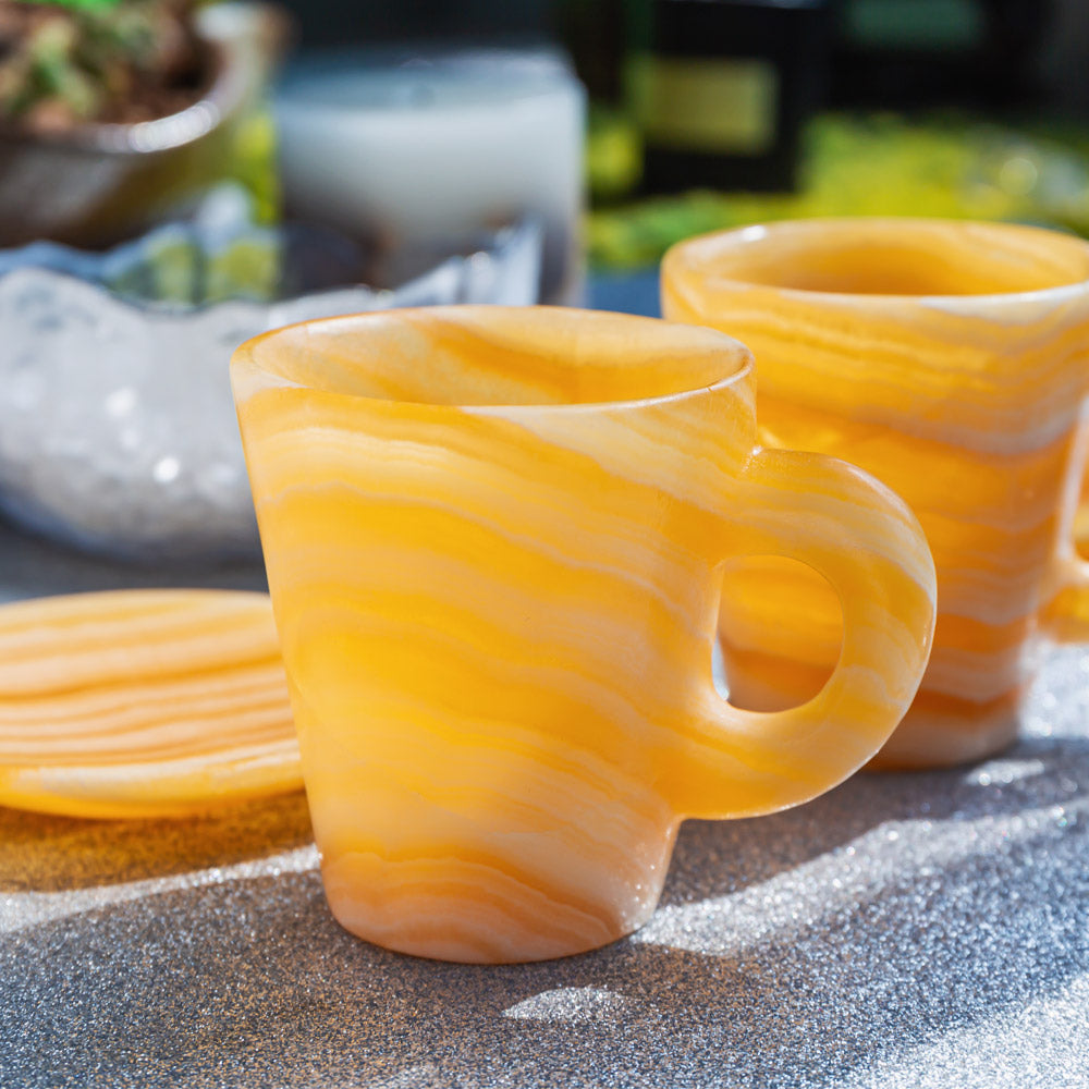 Orange Calcite Cup