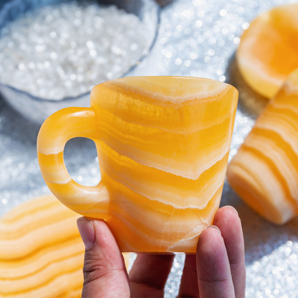 Orange Calcite Cup