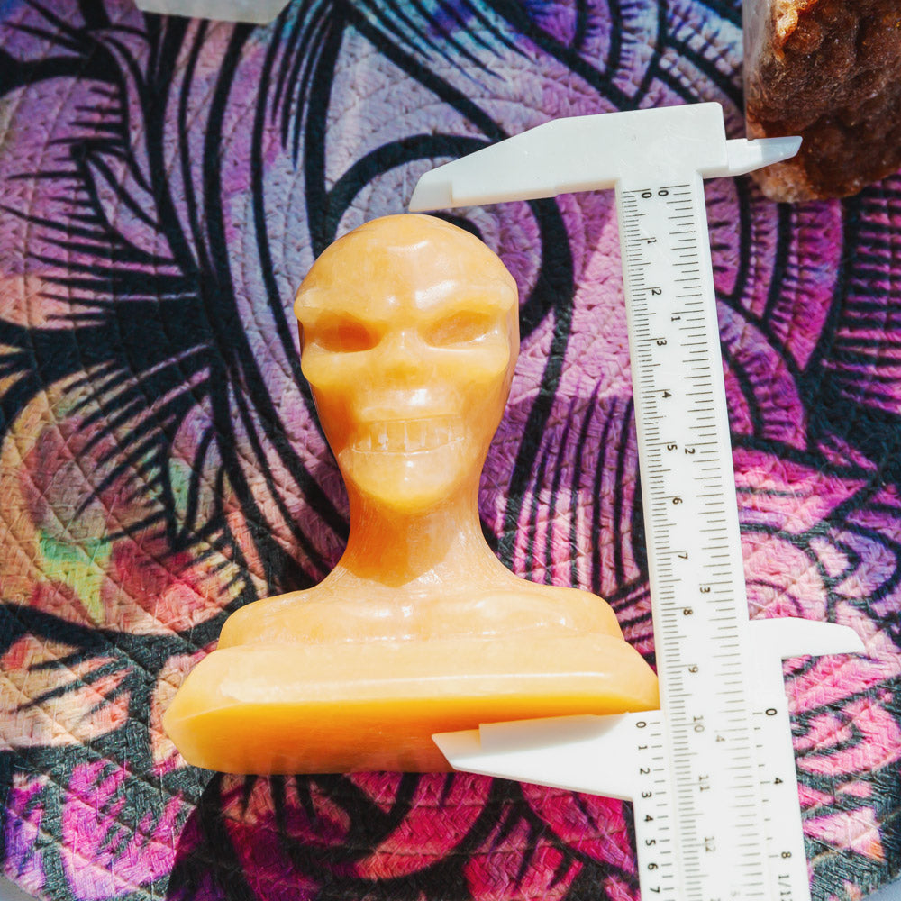 Orange Calcite Skeleton Man