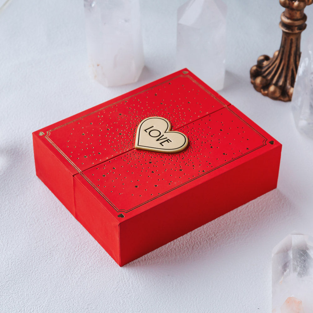 Mother's Day New Heart-shaped Natural Crystal Gift Box Set