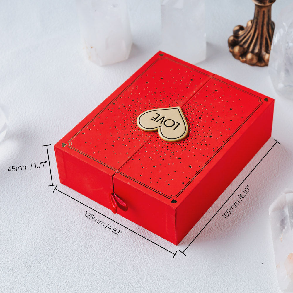 Mother's Day New Heart-shaped Natural Crystal Gift Box Set