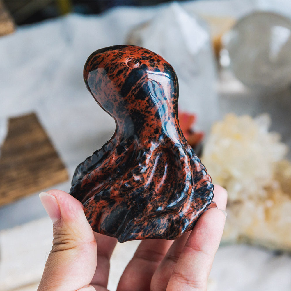 Mahogany Obsidian Octopus