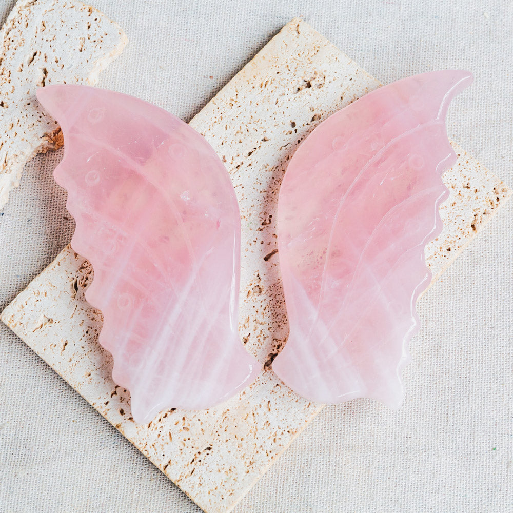 Rose Quartz Butterfly Wings