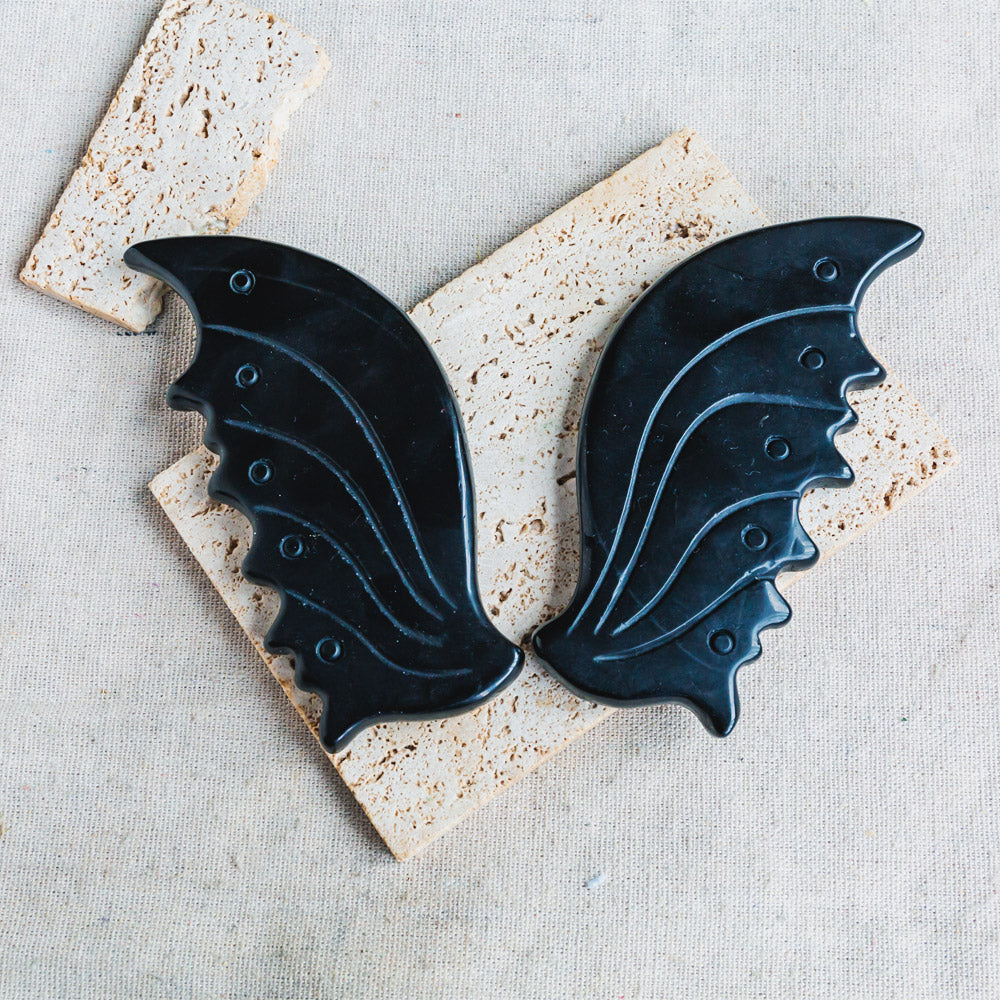 Black Obsidian Butterfly Wings