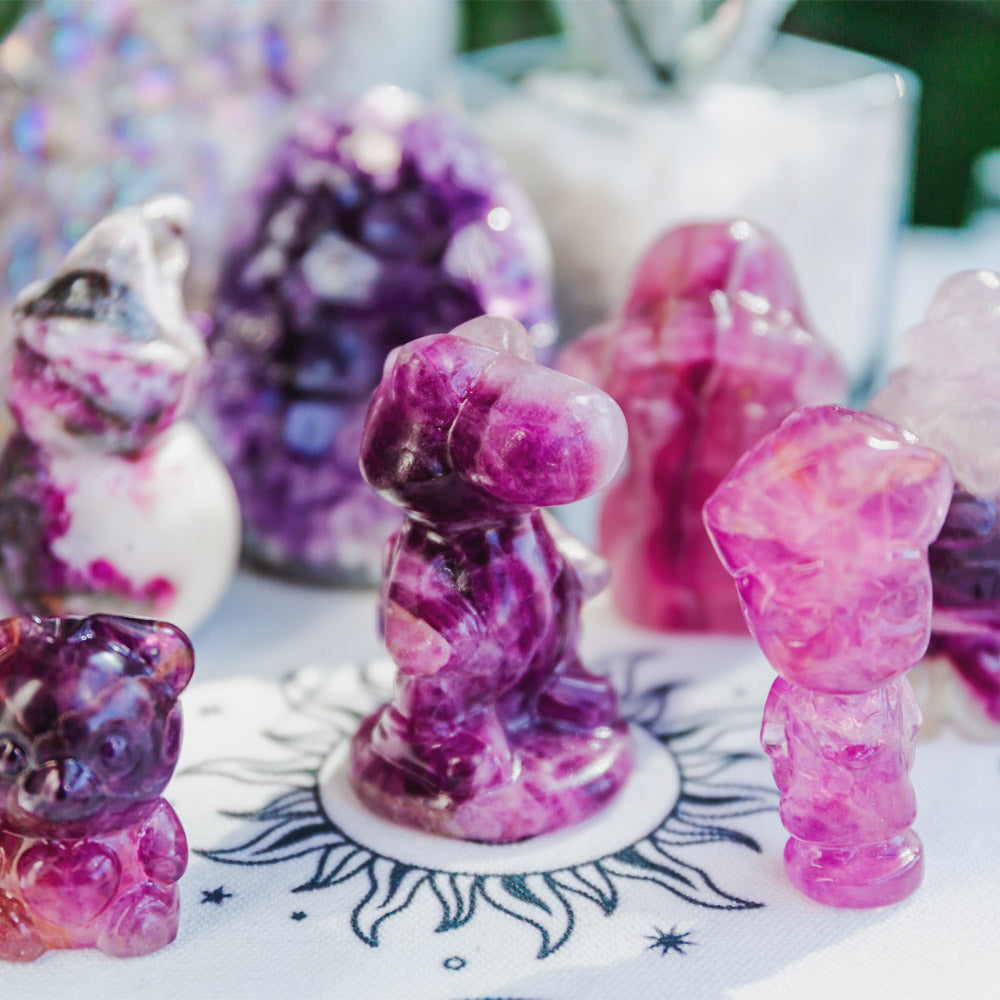 Purple Fluorite Carving