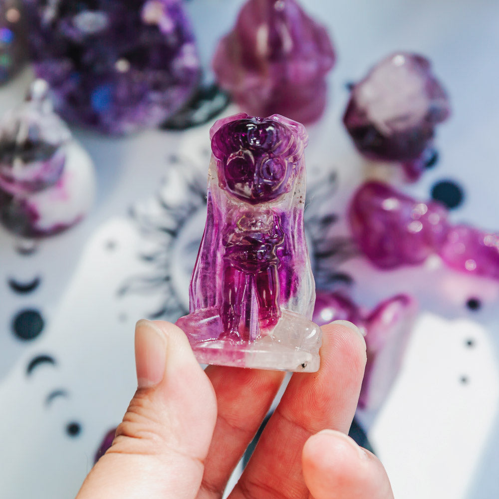 Purple Fluorite Carving