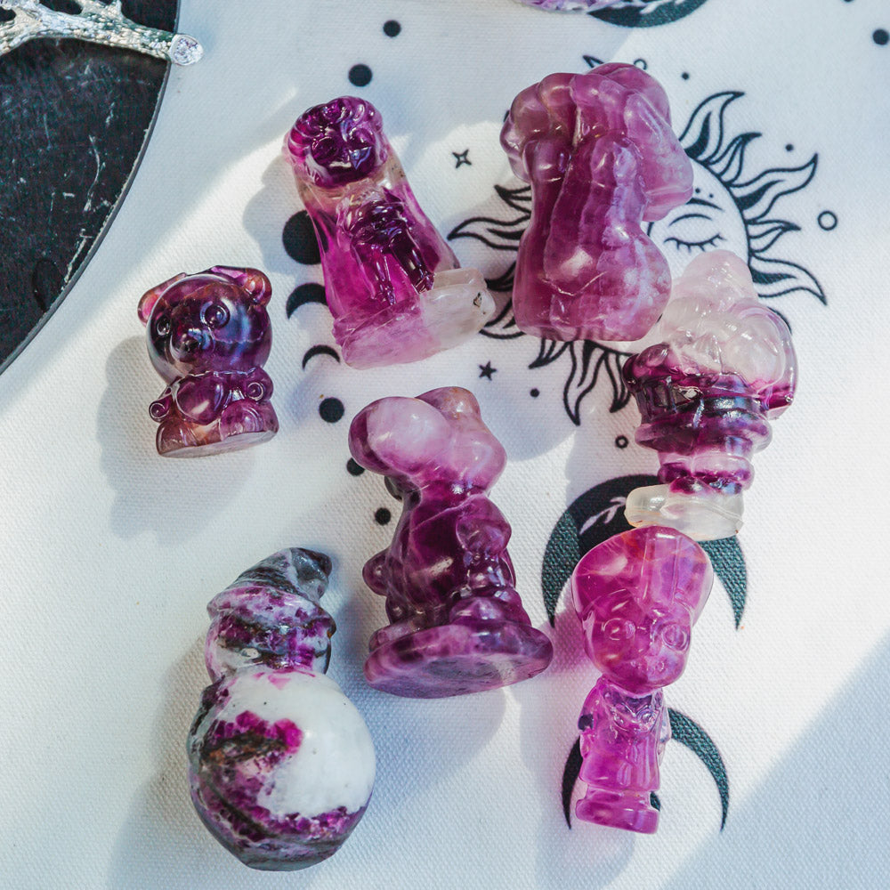 Purple Fluorite Carving