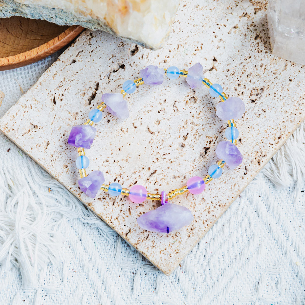 Amethyst Raw Stone Bracelet