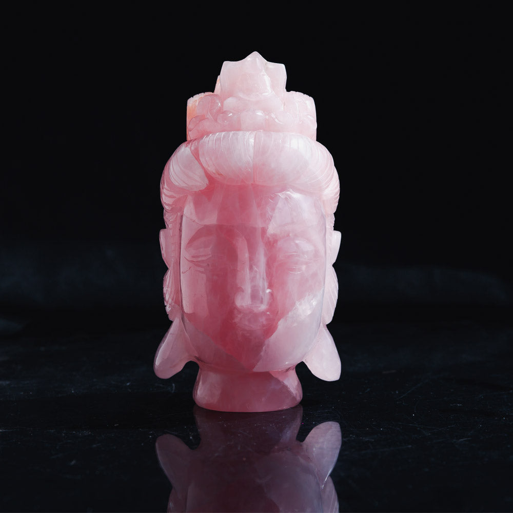 Rose Quartz Buddha's head