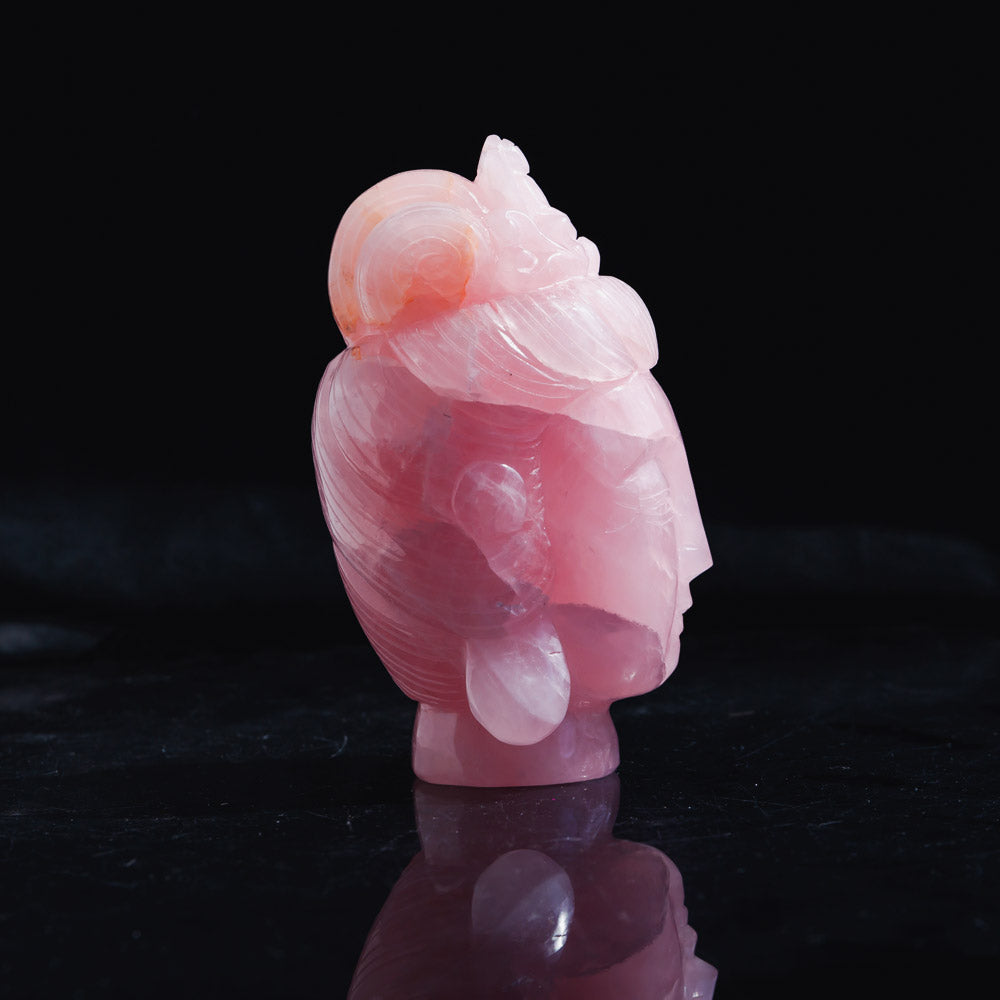 Rose Quartz Buddha's head