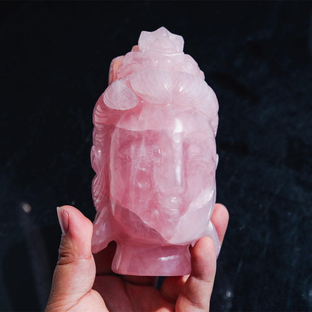 Rose Quartz Buddha's head