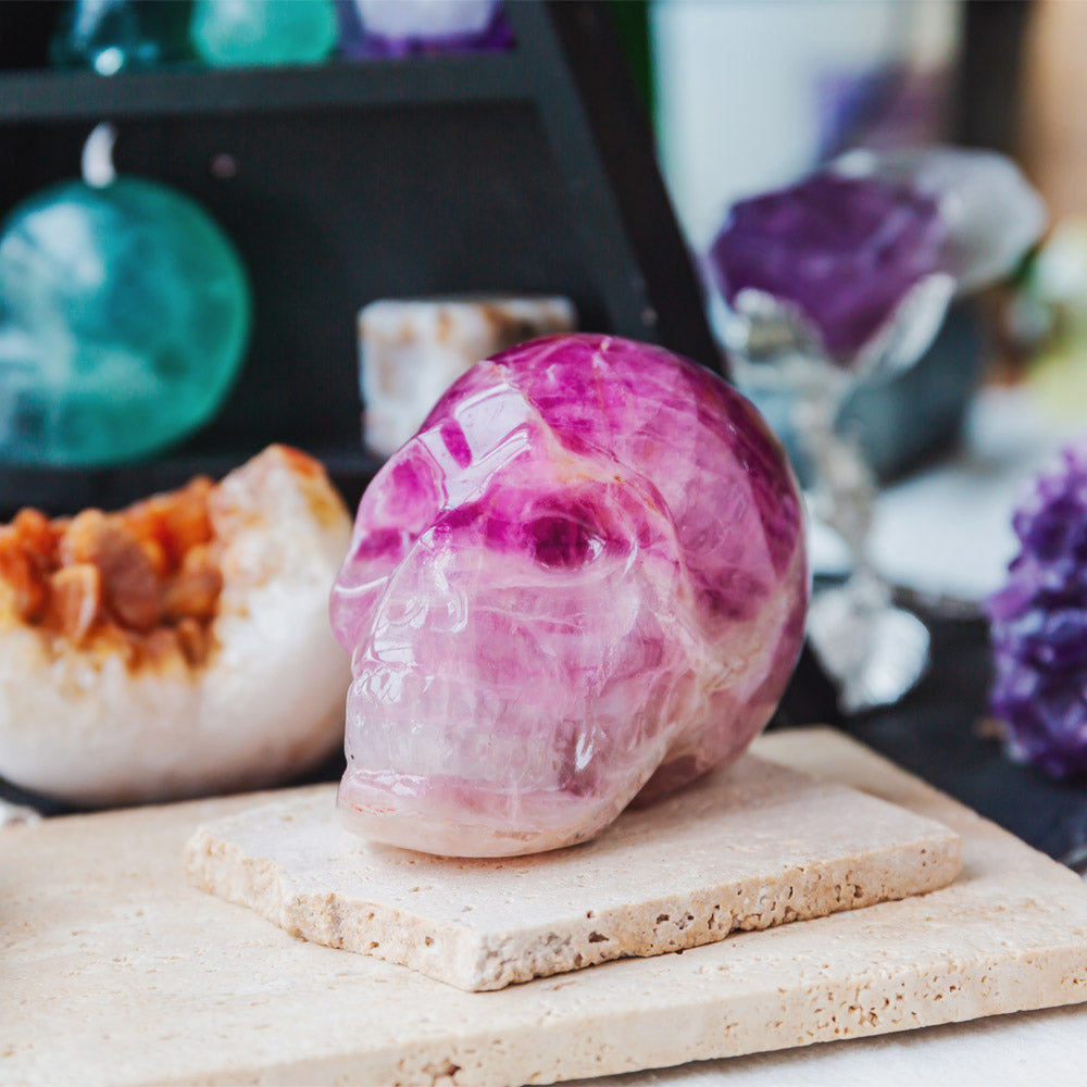 Purple Fluorite Skull