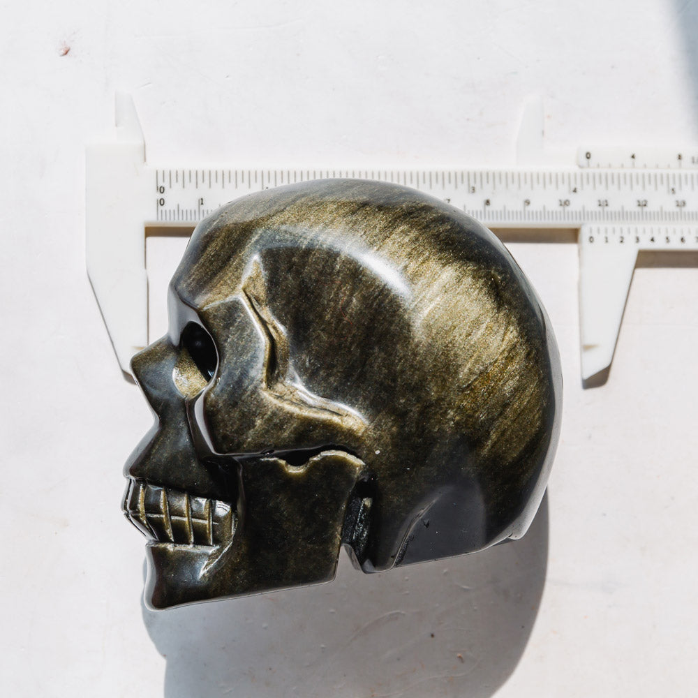 Golden Obsidian Skull