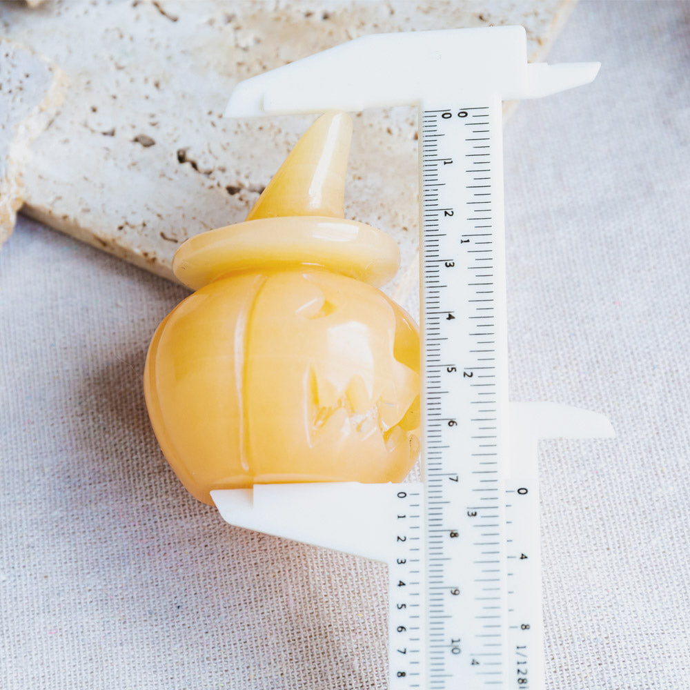 Orange Calcite Wizard Hat Pumpkin