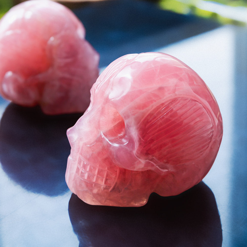 Rose Quartz Skull