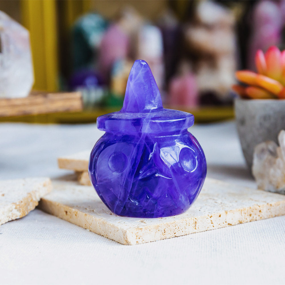 Fluorite Wizard Hat Pumpkin