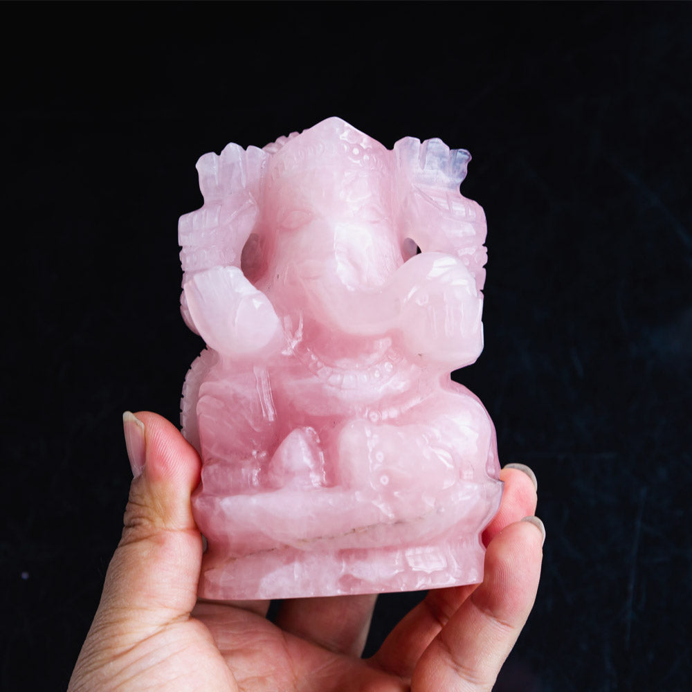 Rose Quartz Ganesha