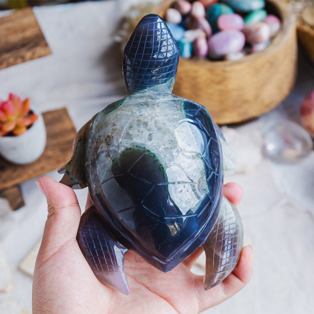 Druzy Agate Turtle