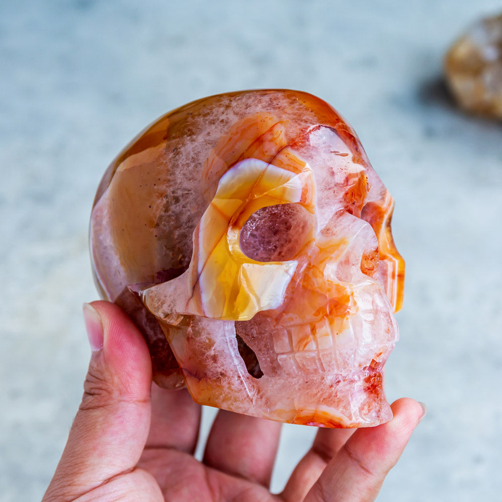 Carnelian Skull