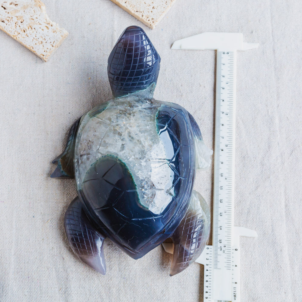 Druzy Agate Turtle