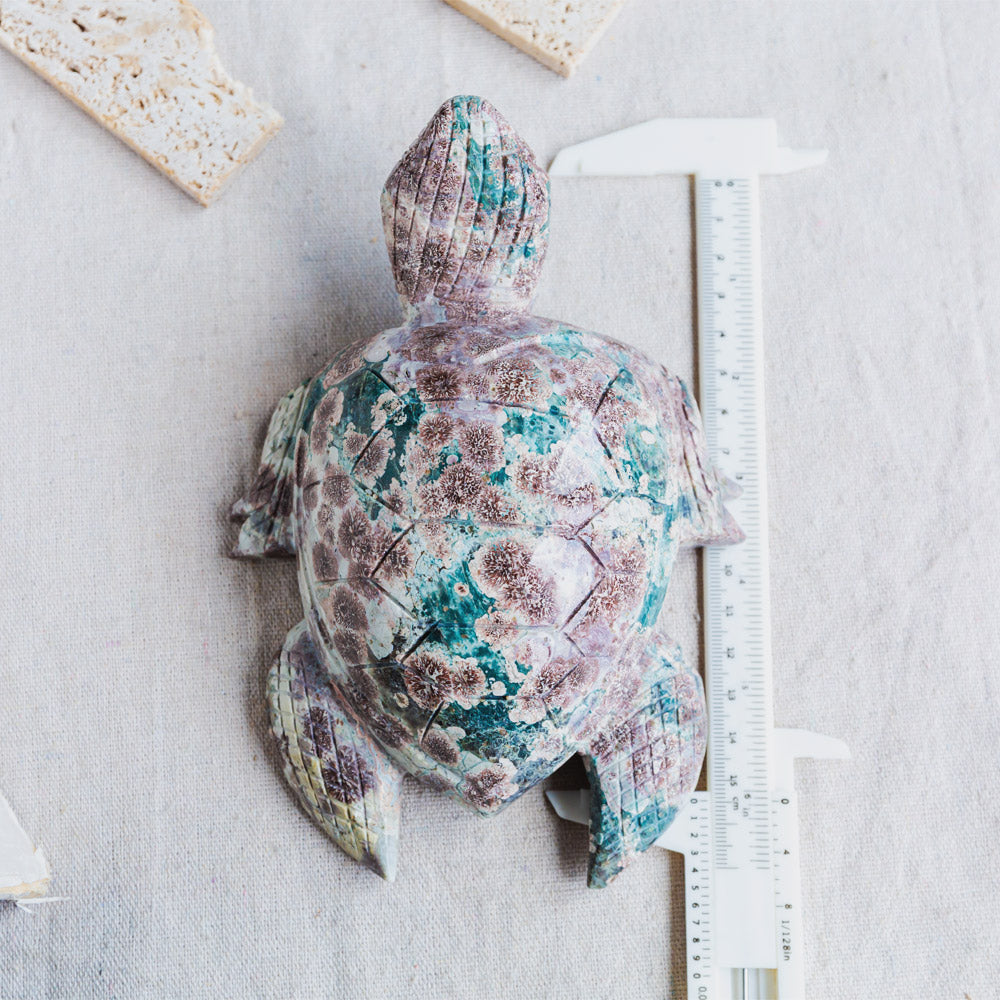 Russia Flower Agate Turtle