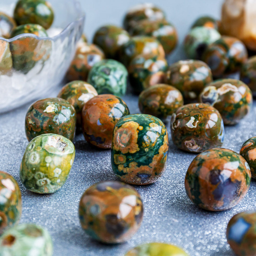 Rainforest Jasper Tumbled Stone