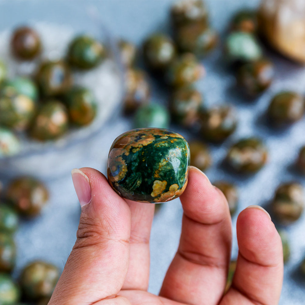 Rainforest Jasper Tumbled Stone