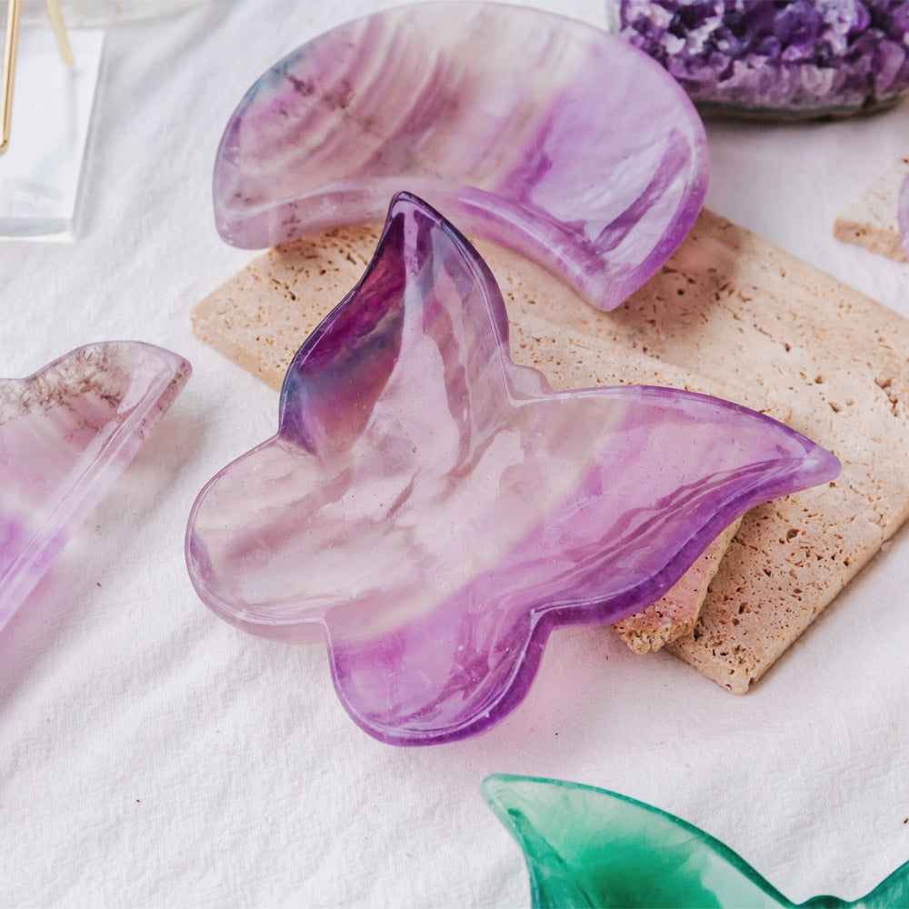 Purple Fluorite Butterfly Bowl