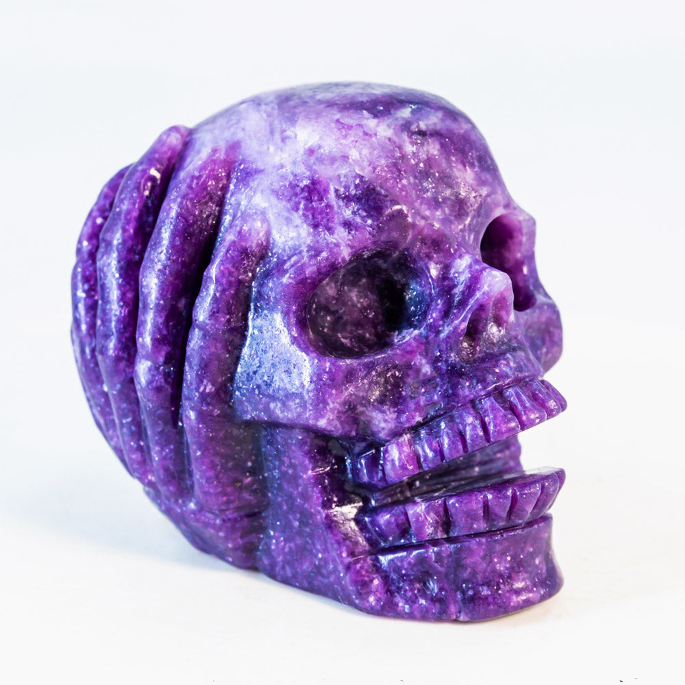 Lepidolite Skull Combination Combination See no evil Speak no evil Hear no evil