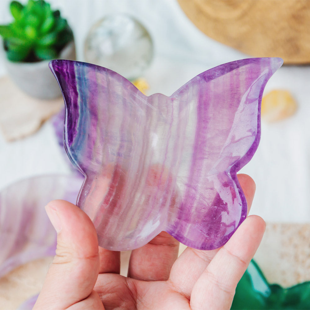 Purple Fluorite Butterfly Bowl