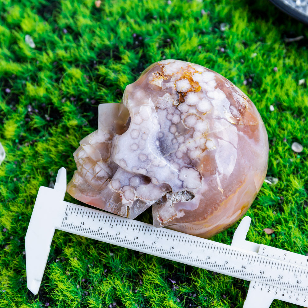 Flower Agate Skull