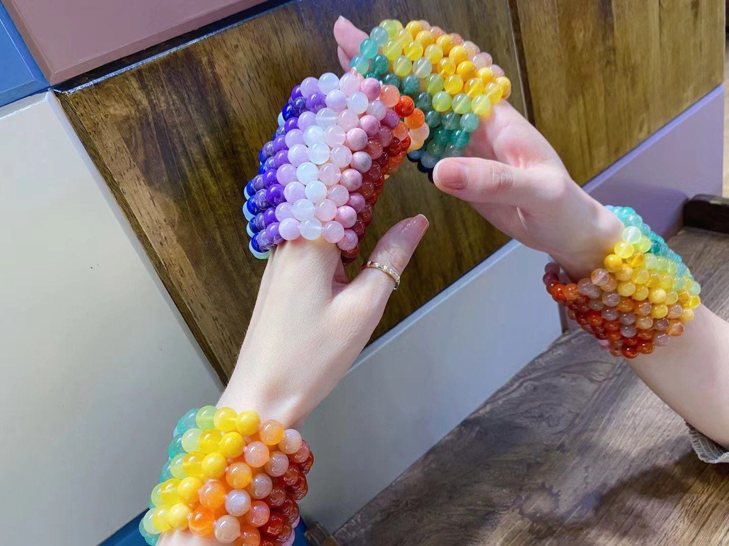 Rainbow crystal bracelet