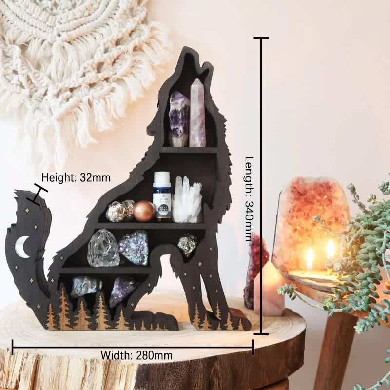 Handmade Wolf Crystal Shelf