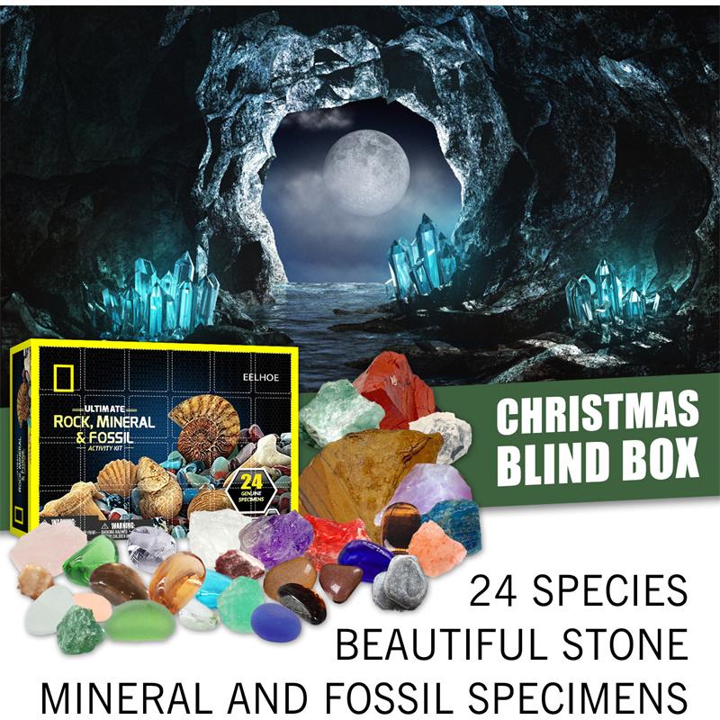 24 pces ore christmas advent calendar blind box package toys funny 24 days countdown childhood education advent toys easy to use