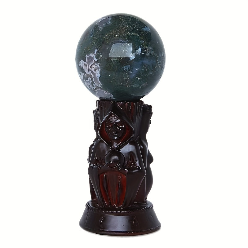 Moon Crystal Ball Stand, Crystal Sphere Display Stand Resin Display Stand (without crystal)