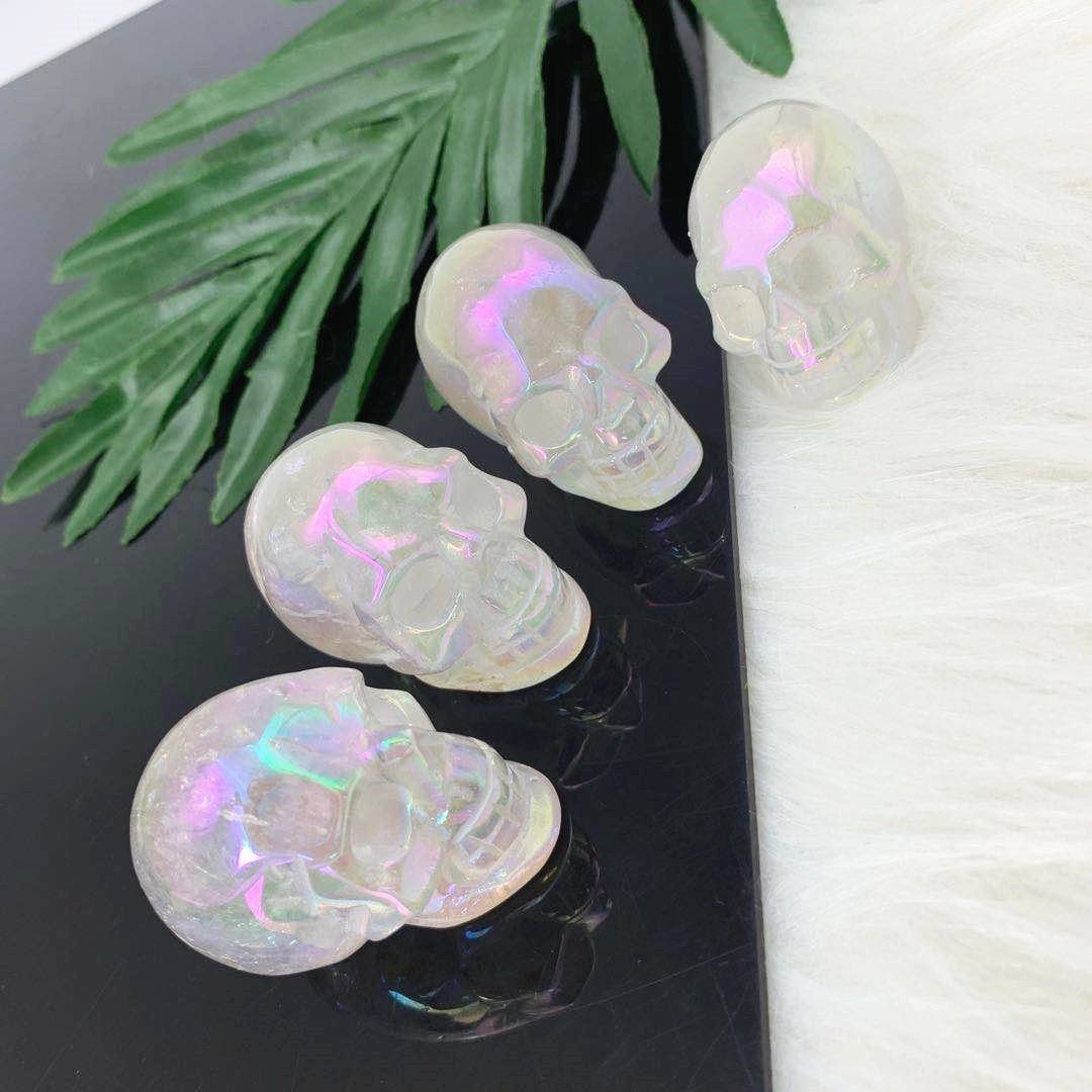 Angel Aura Clear Quartz Skulls