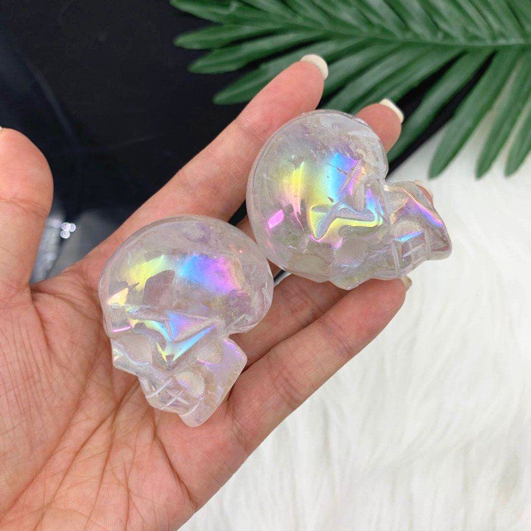 Angel Aura Clear Quartz Skulls