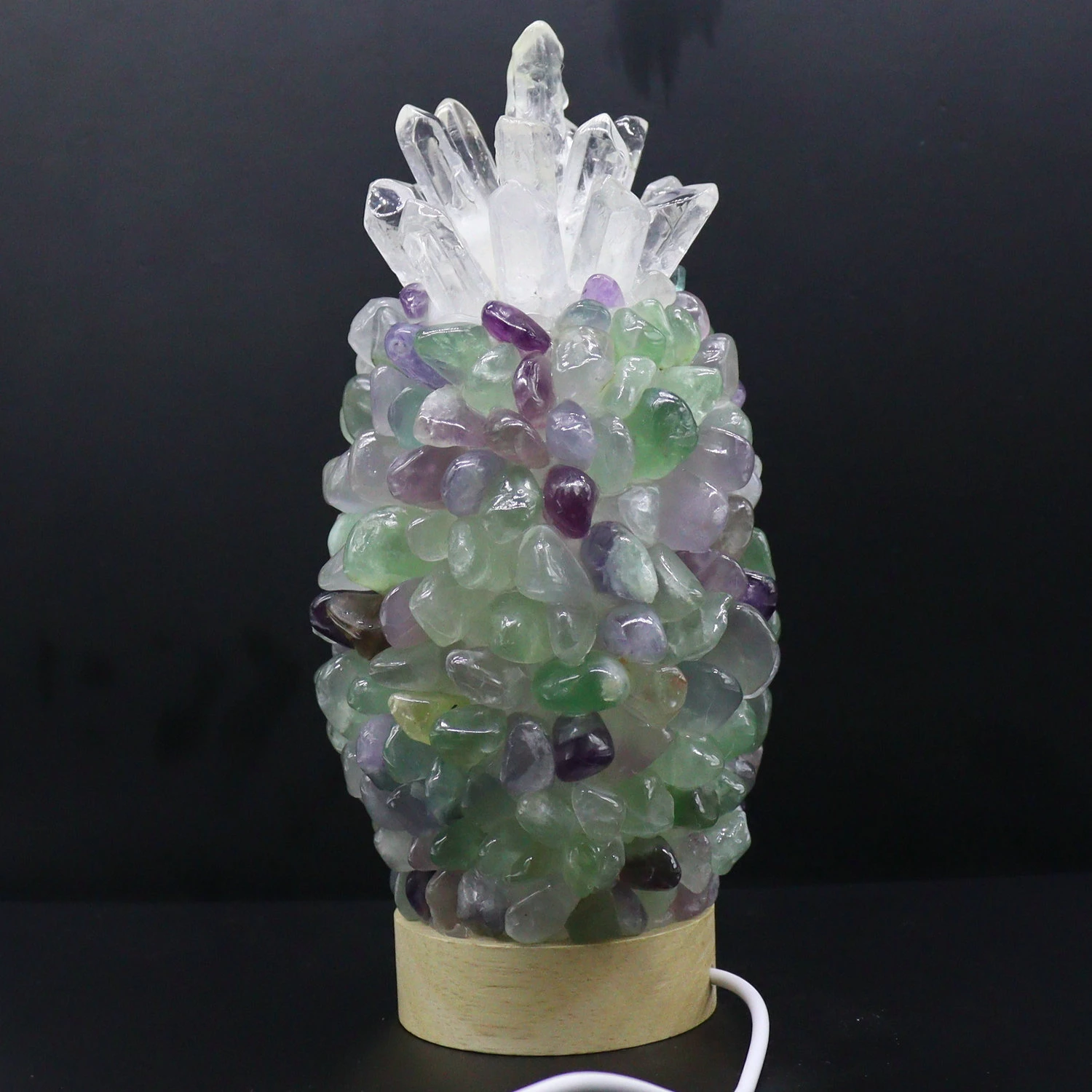 Natural Crystal Light -Tumbled lamp