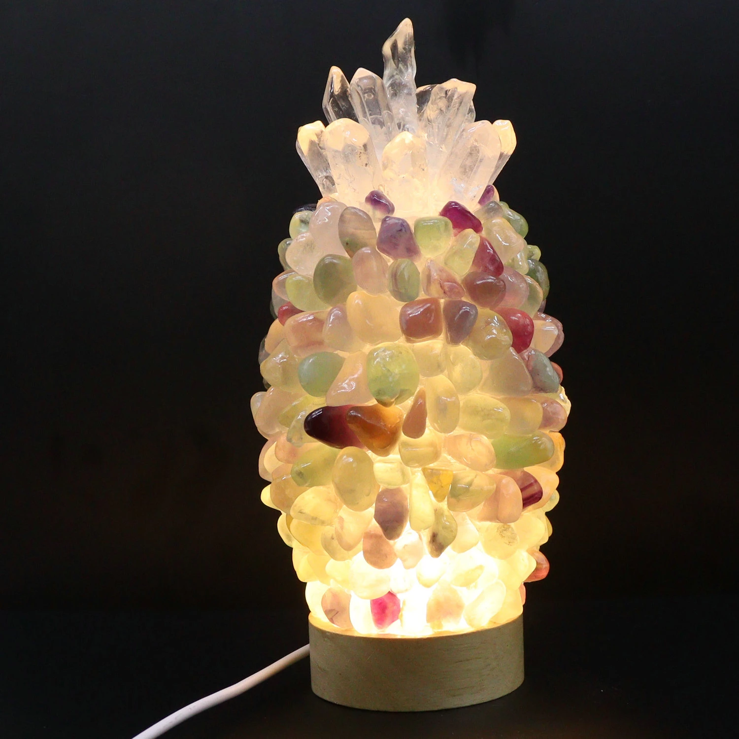 Natural Crystal Light -Tumbled lamp