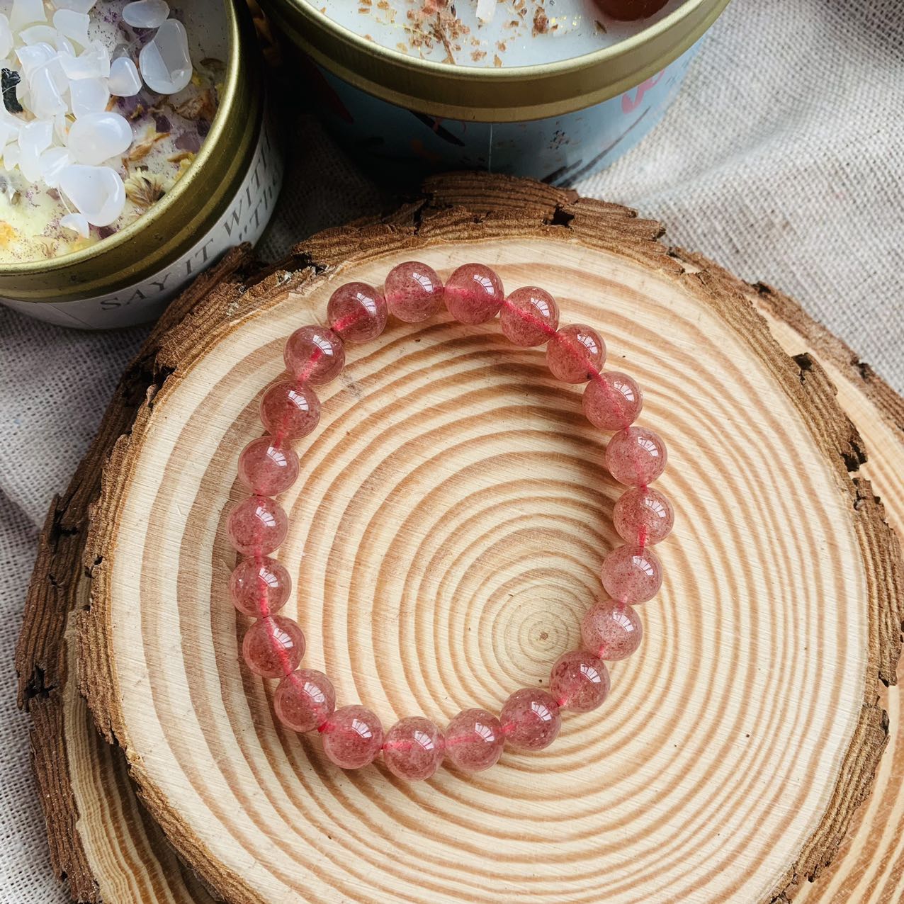 Strawberry Quartz Bracelet