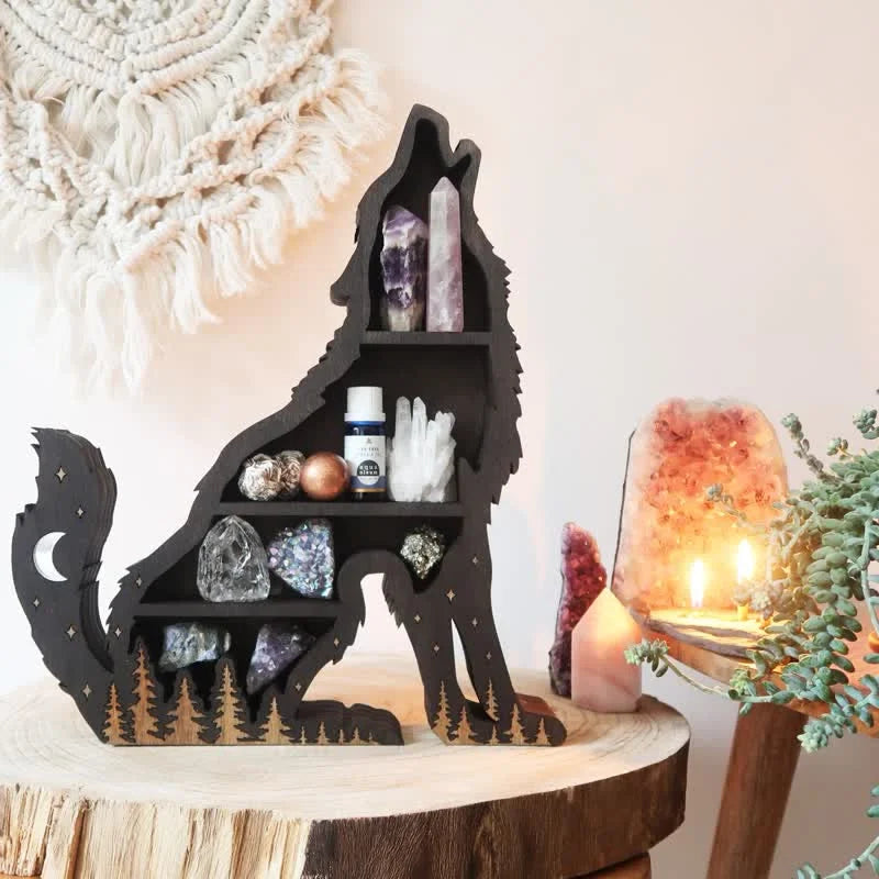 Handmade Wolf Crystal Shelf