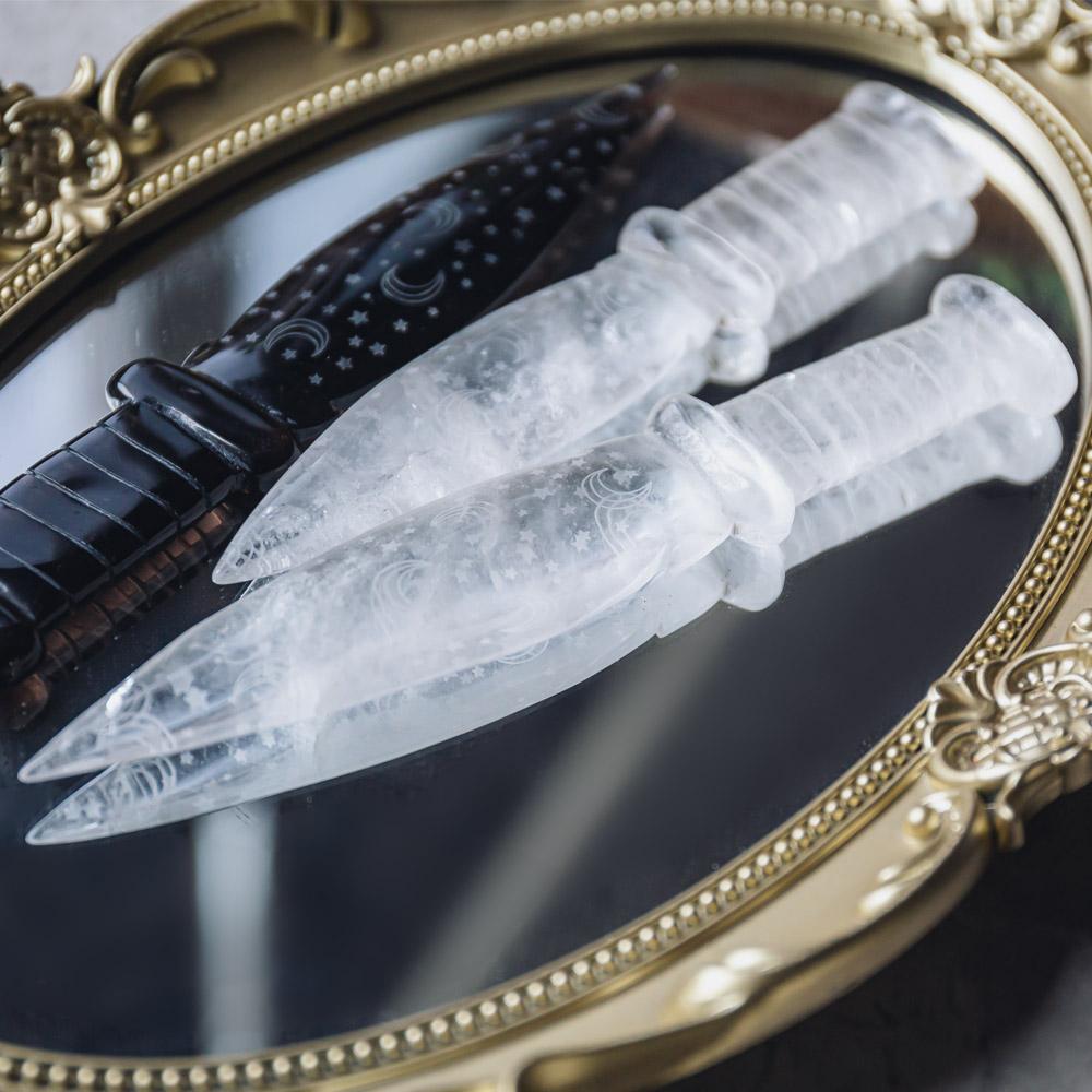 Crystal daggers/knife with moon phase