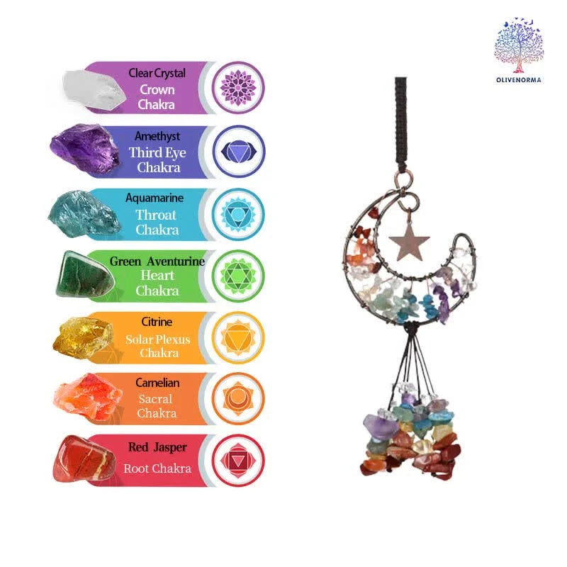 Moon And Star Chakra Crystal Wind Chime