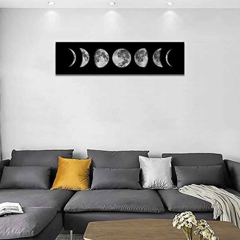 Art Painting Moon Phrase Canvas Wall Decor