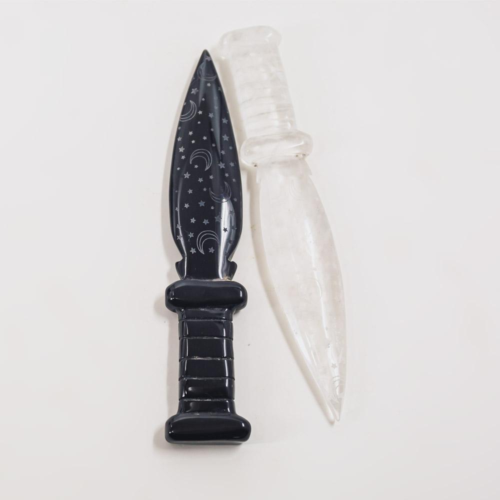 Crystal daggers/knife with moon phase