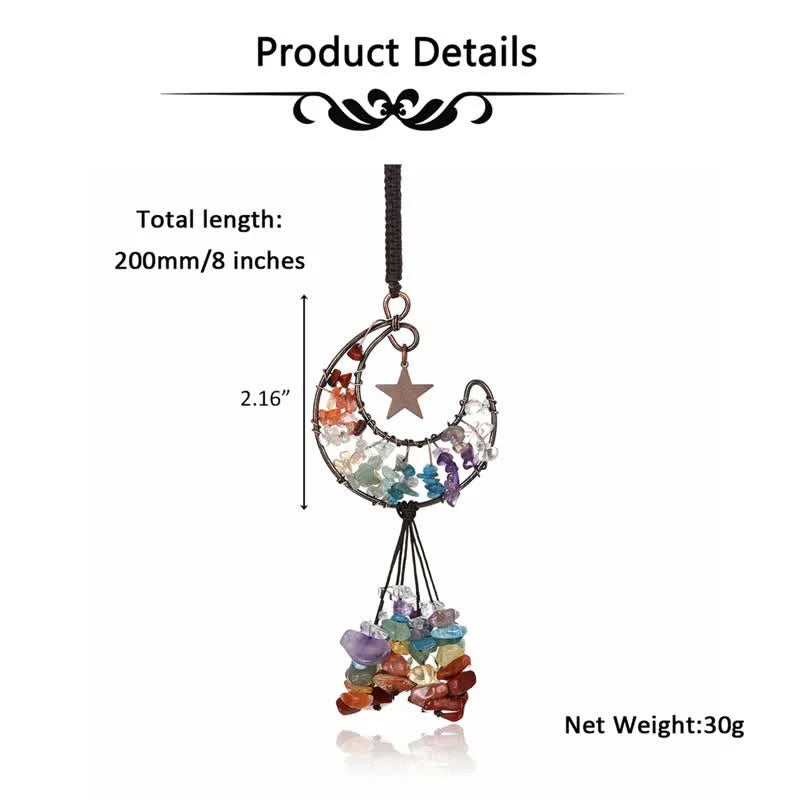 Moon And Star Chakra Crystal Wind Chime